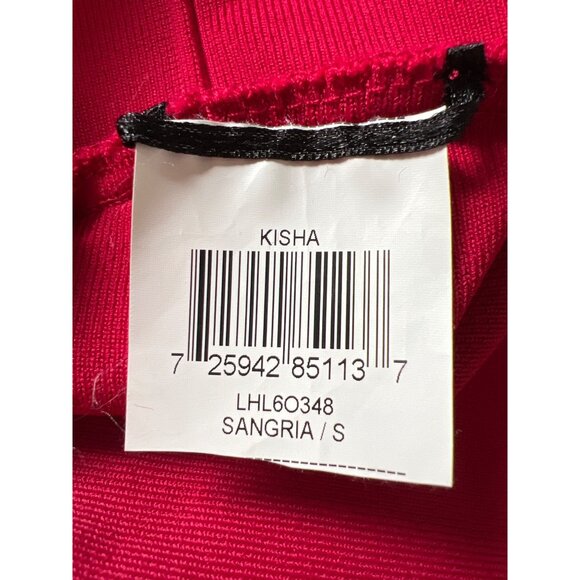 BCBGMaxAzria Womens Kisha Off Shoulder Bandage Dress Sangria Red Bodycon size S - Picture 9 of 13